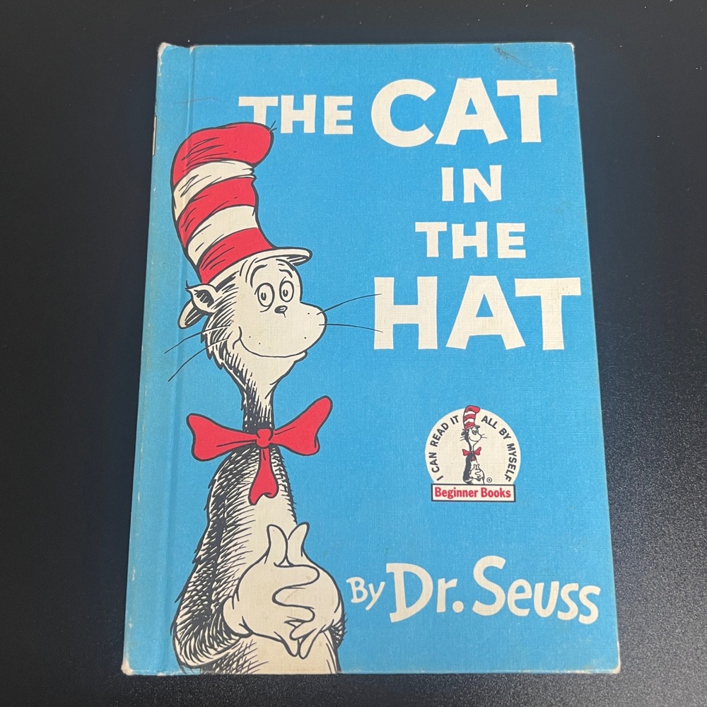 Dr Seuss The Cat in the Hat Hardcover Grolier Book Club Edition Beginner Books